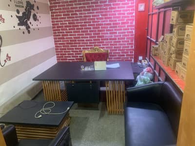 office table size 4x8 plus 2 side small tables plus office sofa set