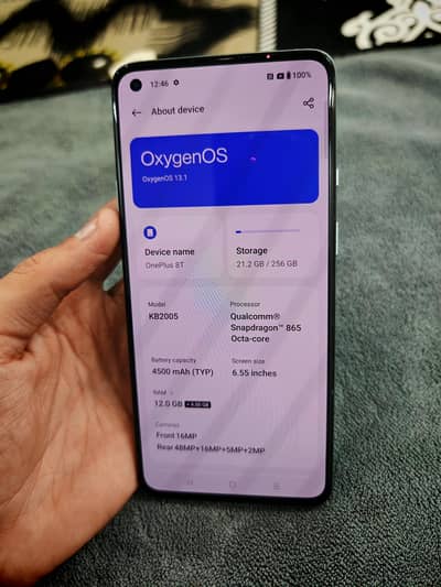 One Plus 8t available in good condition 12gb 256gb Pta approved