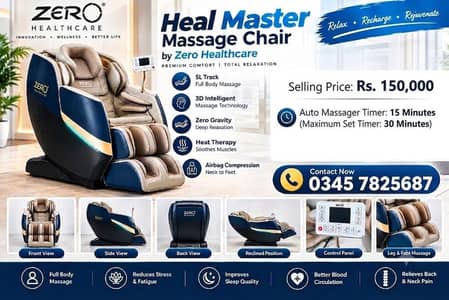 Zero Healthcare Heal Master Massage Chair – Brand New