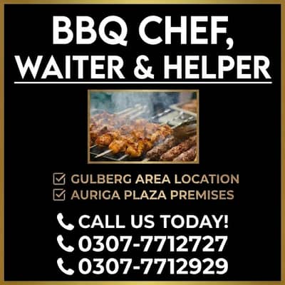BBQ Chef, Helper, Waiter, Delivery Rider