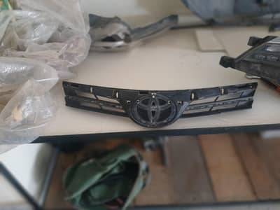 headlights and grill