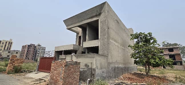 Modren elevation double store house for sale
