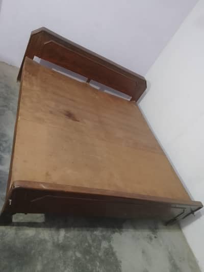 Solid Wooden Double Bed for Sale – Good Condition
