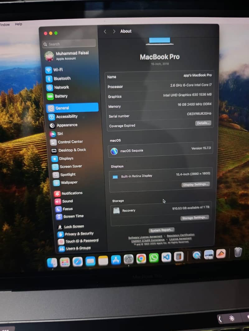 Mac book Pro 2018 7