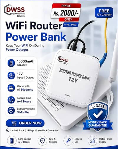 Power bank for wifi router / Rechargeable Battery Power Bank / Route