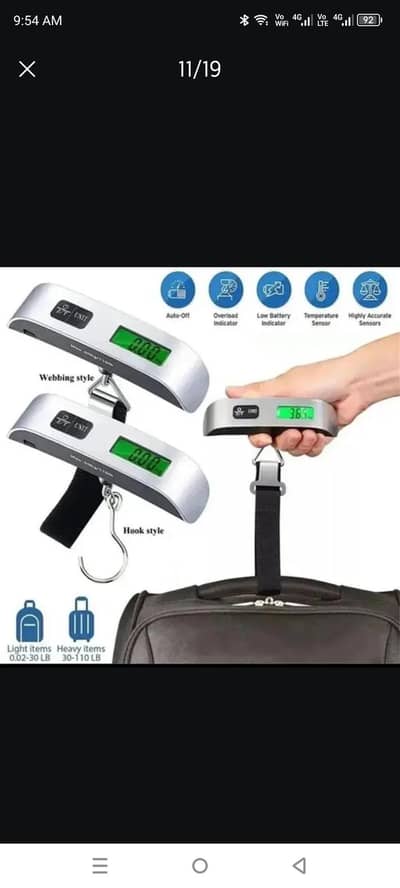 Luggage Scale 50kg/10g Digital home Electronic  Travel