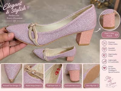 baby pink shoes pumps  type quality very nice