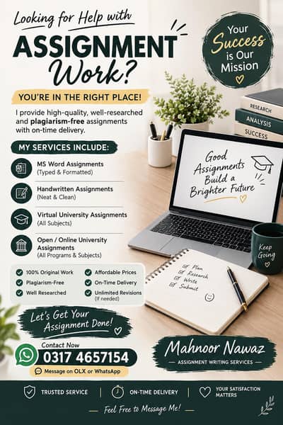 Assignment Writing & Typing Services | MS Word & Handwritten