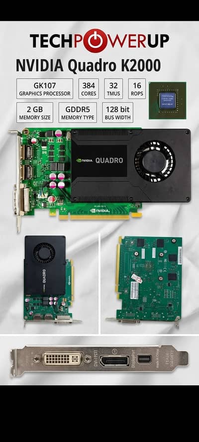 Nvidia Quadro K2000 2GB DDR5 128BIT 384 CUDA CORES