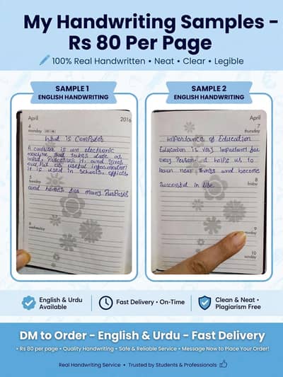 Neat Handwriting Assignment Writer - Rs 80/Page