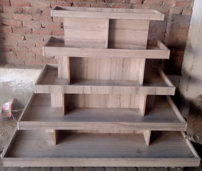 Wooden Wall Shelf / Wooden Display Rack – Used