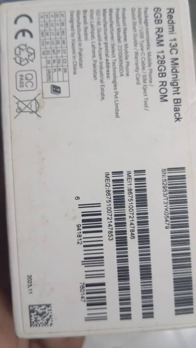 Realme 13c complete saman 6+2_128