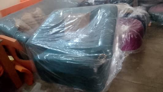 6 seater sofa set  with 2 stool puffy