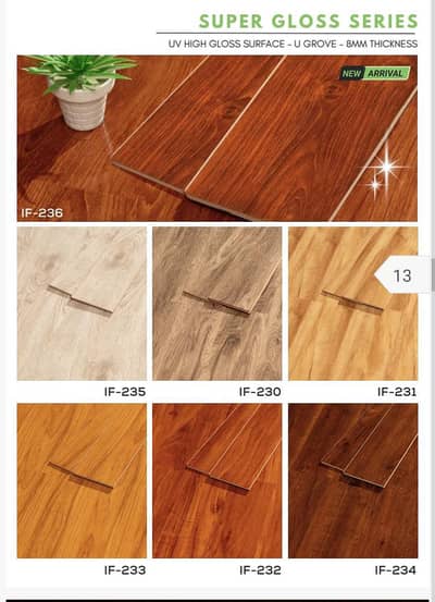 Wooden flooring-Laminated gloss flooring-Vinyl sheet-sarina flooring