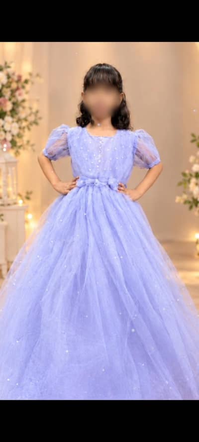 Brand New Fancy Lilac Net Maxi / Princess Ball Gown Frock for Girls