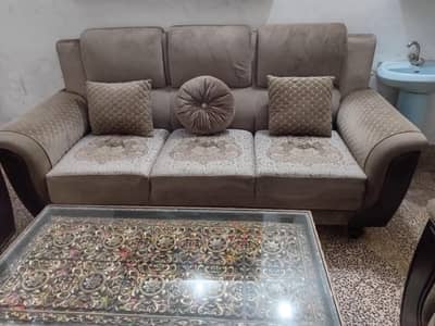 5 Seater Luxury Velvet Sofa Set with Cushions
