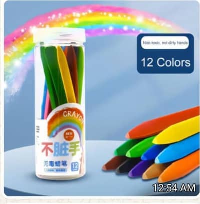 12 pieces non toxic crayon