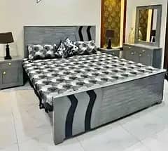 Bed set/Double Bed/Wooden Bed/King size Bed/Poshish Bed/Bed For sale