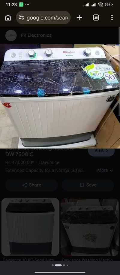 Dawlance Twin Tub Washing Machine DW 7500 C