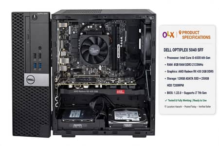 Dell 5040 SFF i5 6th Gen i7 7th Gen Supported RX 430 2GB Gaming PC Set