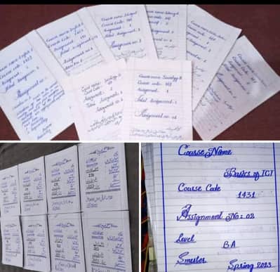 Handwriting Assignment Work For Student Teacher And Housewife