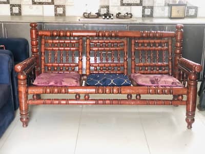 Solid Wood Sofa Set is Up For Sale in Perfect Condition