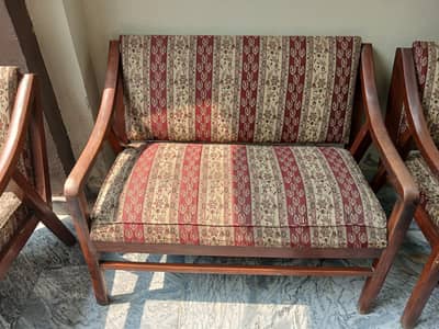 wooden sofa