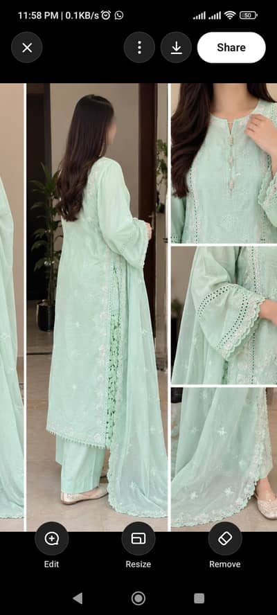 lawn embroidery suit