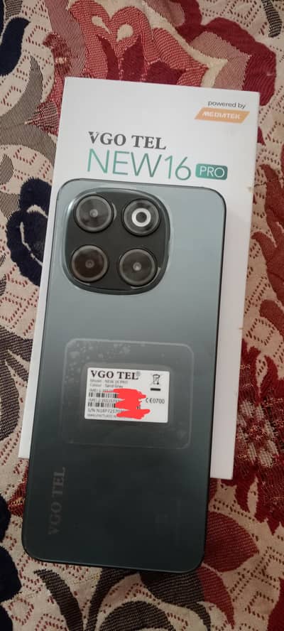 VGO TEL New 16 4/64GB 03090333111 Battery 6000 warenty tiqbran 10manth