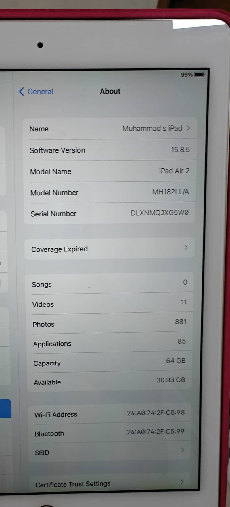 iPad air 2 9