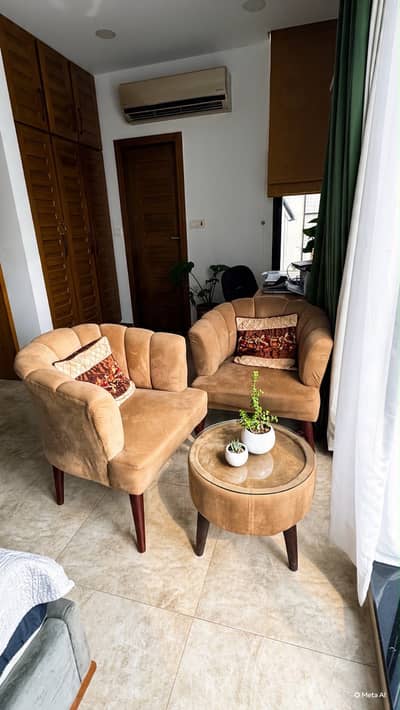 Elegant 3-Piece Sofa & Table Set- 2  Chairs + Table | Rs. 35,000