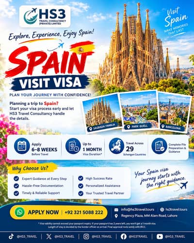 Spain Visit Visa | Visit Visa | Documentation Assistance |Visa Service