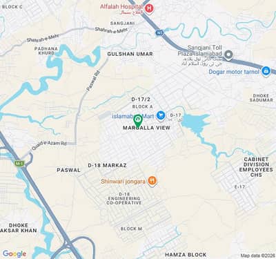 Plot For Sale 70x130.2 Kanal D17 Islamabad