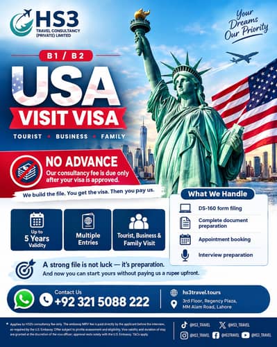 USA Visit Visa Services _ Visa Processing _ Visa Services in Lahore