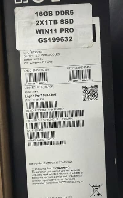 Lenovo Legion 5 5070Pro 7 5070ti & 5080 grapgic card