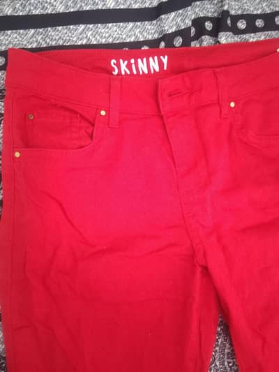 jeans red color medium