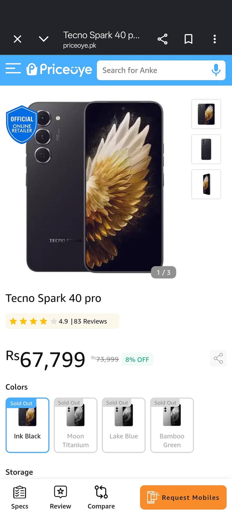 Tecno spark 40 pro 3