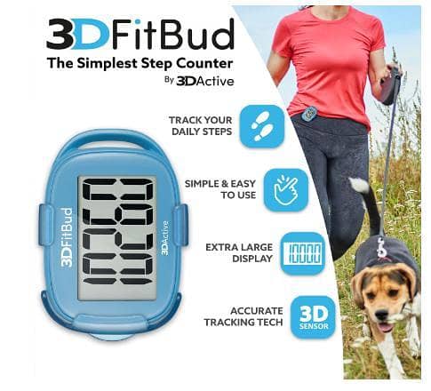 1 PCS Simple Step 3D Digital Counter Pedometer for Walking & Daily Fitness (Blue)  R5768
