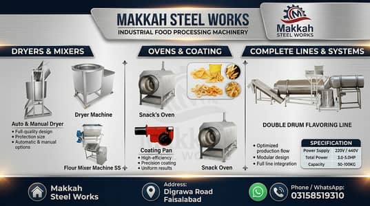Commercial Snacks & Food Processing Machinery