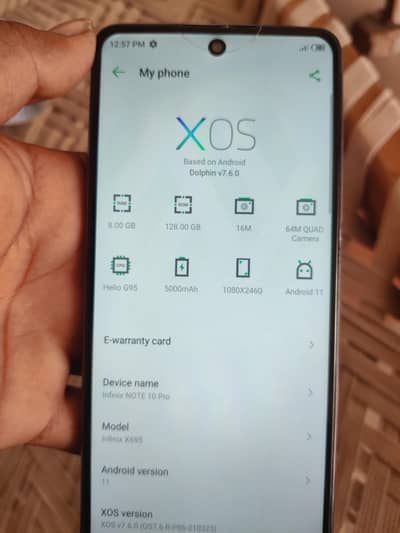 Infinix Note 10 Pro 8/128 pta approved helio g 95