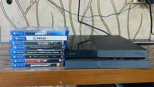 SONY PLAYSTATION 4 WITH 8 GAMES