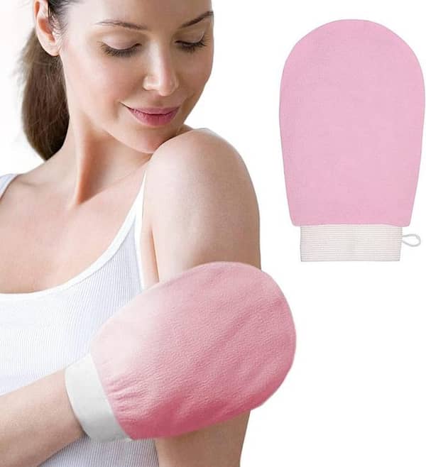 T  Exfoliating Gloves 1Pcs Dead Skin Remover Xfoliating Bath Washcloth Scrub Mitt for Body Exfoliating Massage Mitt Back Scrubber Glove