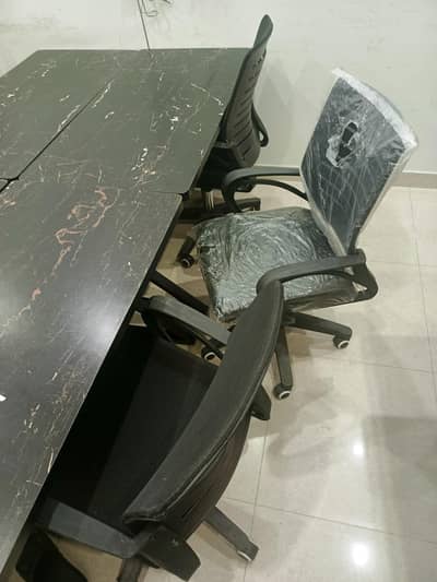 slightly used chair and tables