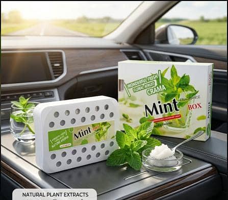 1 PCS 230g Solid Perfume Car Balm Air Freshener – Long Lasting Mint Fragrance Deodorizer R5776