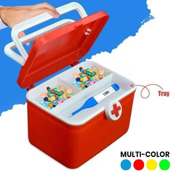 T  Medicine Box Storage Box Multipurpose Pills Storage Box Organizer First Aid Kit Medicine Box Plastic