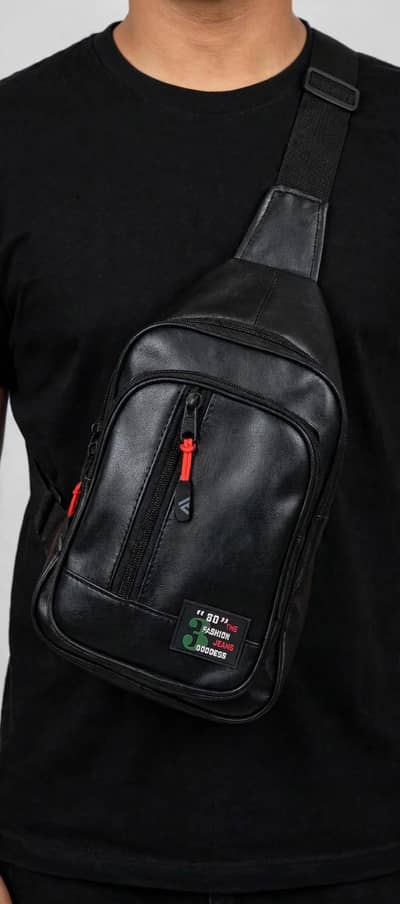 premium quality leather bag 3 pocket bag