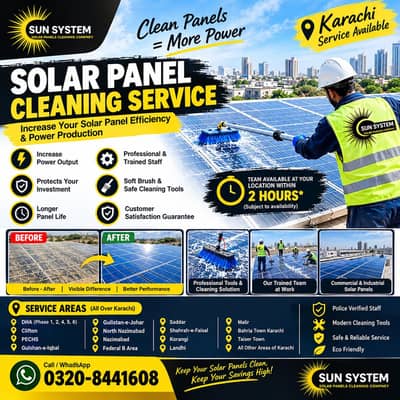 Solar Panel Cleaning Service Karachi | SUN System