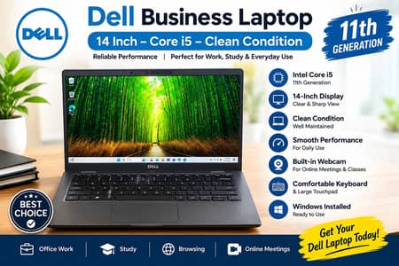 Dell Business Laptop 14" – Core i5 11th Gen – Clean Condition