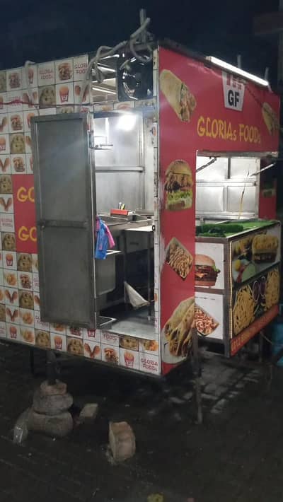 food cart  food display  counter Shawarma &  fast food counter
