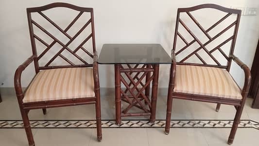 Chair and table included